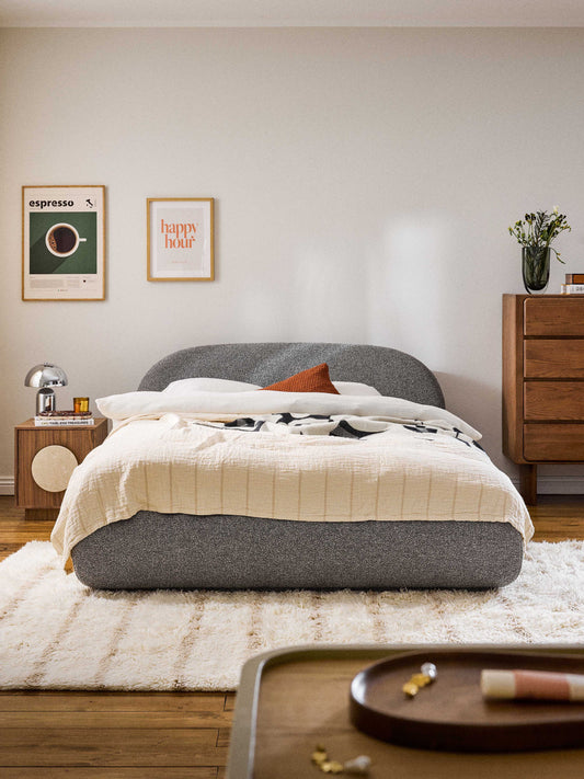 Alborea Upholstered Bouclé Bed