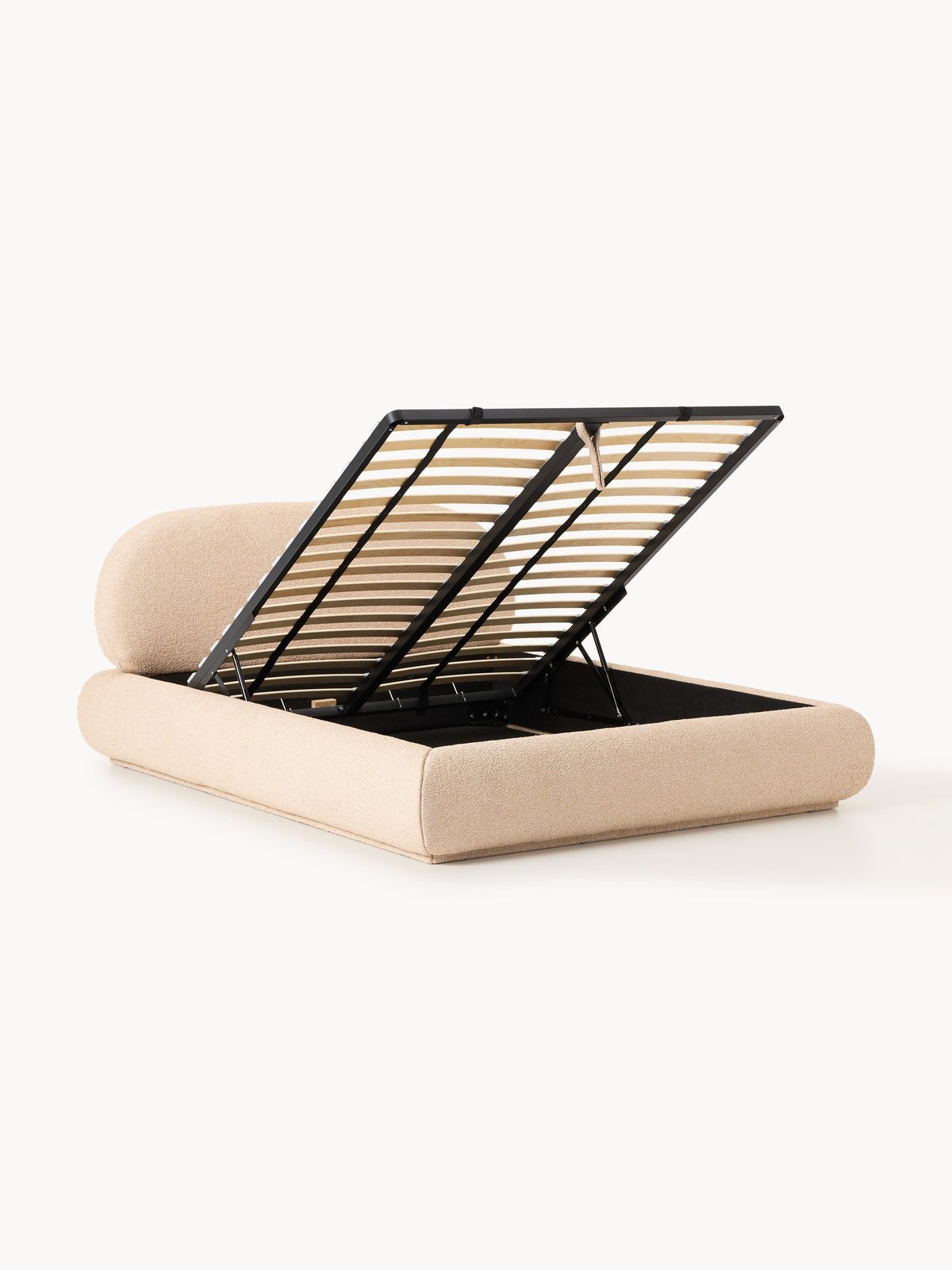 Alborea Upholstered Bouclé Bed with Storage