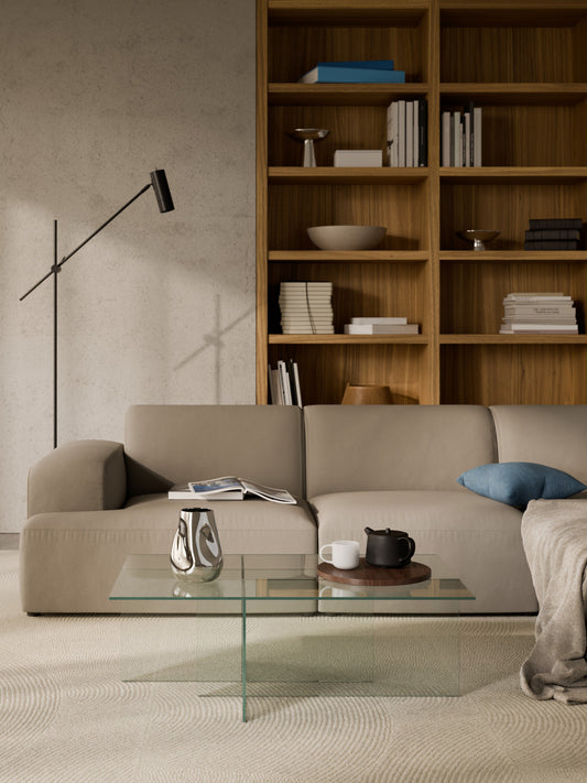 Anouska Glass Coffee Table, W 102 cm