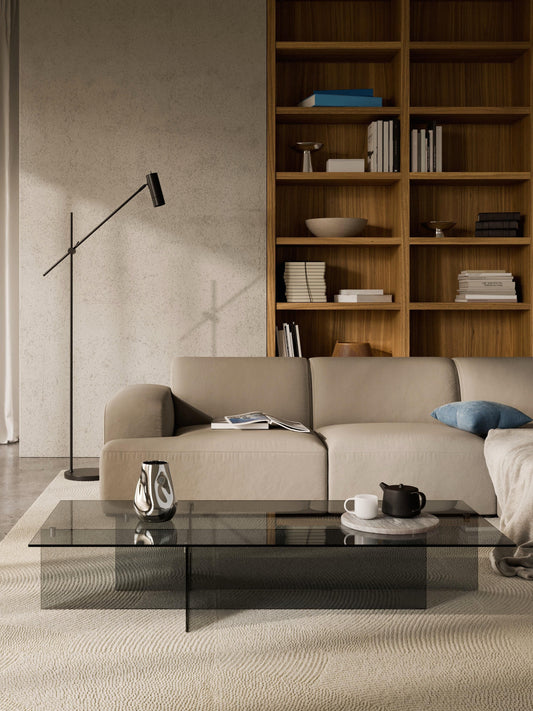 Anouska Large Glass Coffee Table, W 160 cm