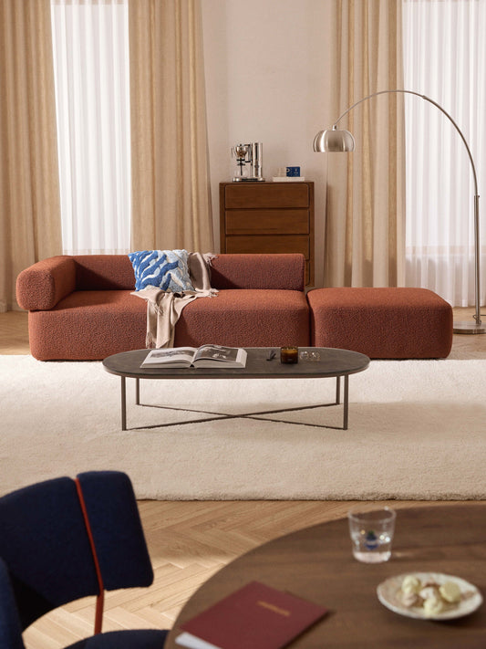 Antenzo Bouclé Modular Ottoman
