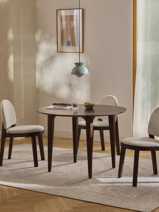 Archibo Round Mango Wood Dining Table, Ø 110 cm