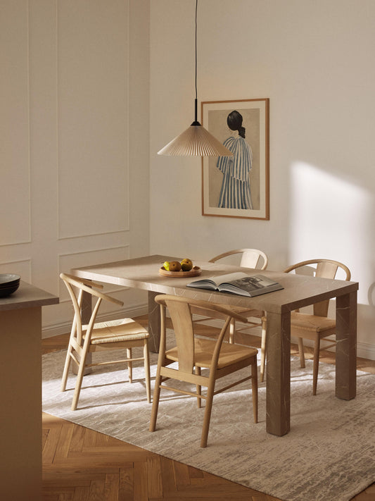 Carlenzo Dining Table in Marble Look, 180 x 90 cm