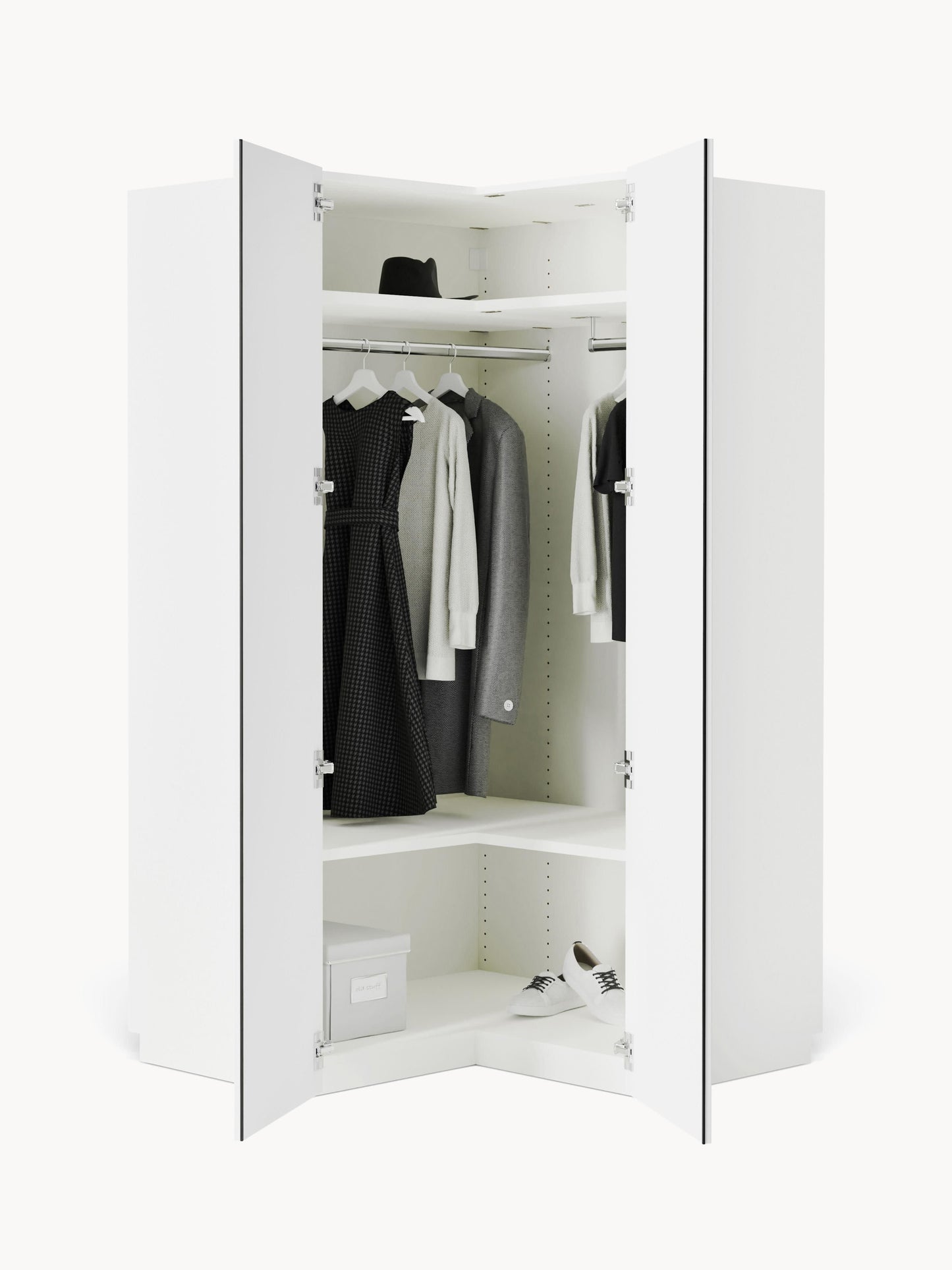 Charlissa Modular Corner Wardrobe, 115 cm Wide