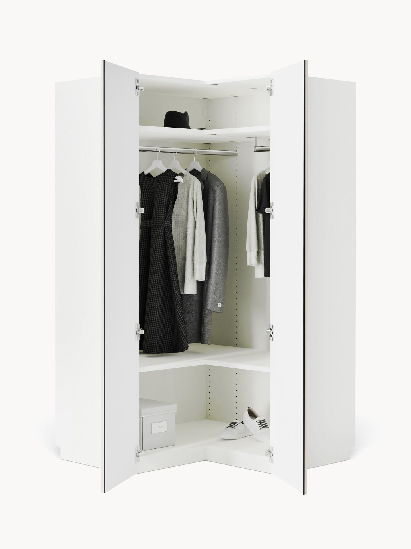 Charlissa Modular Corner Wardrobe, 115 cm Wide