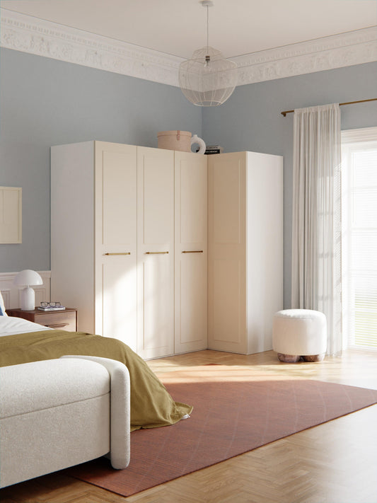 Charlissa Modular Corner Wardrobe, 215 cm Wide, in Various Sizes