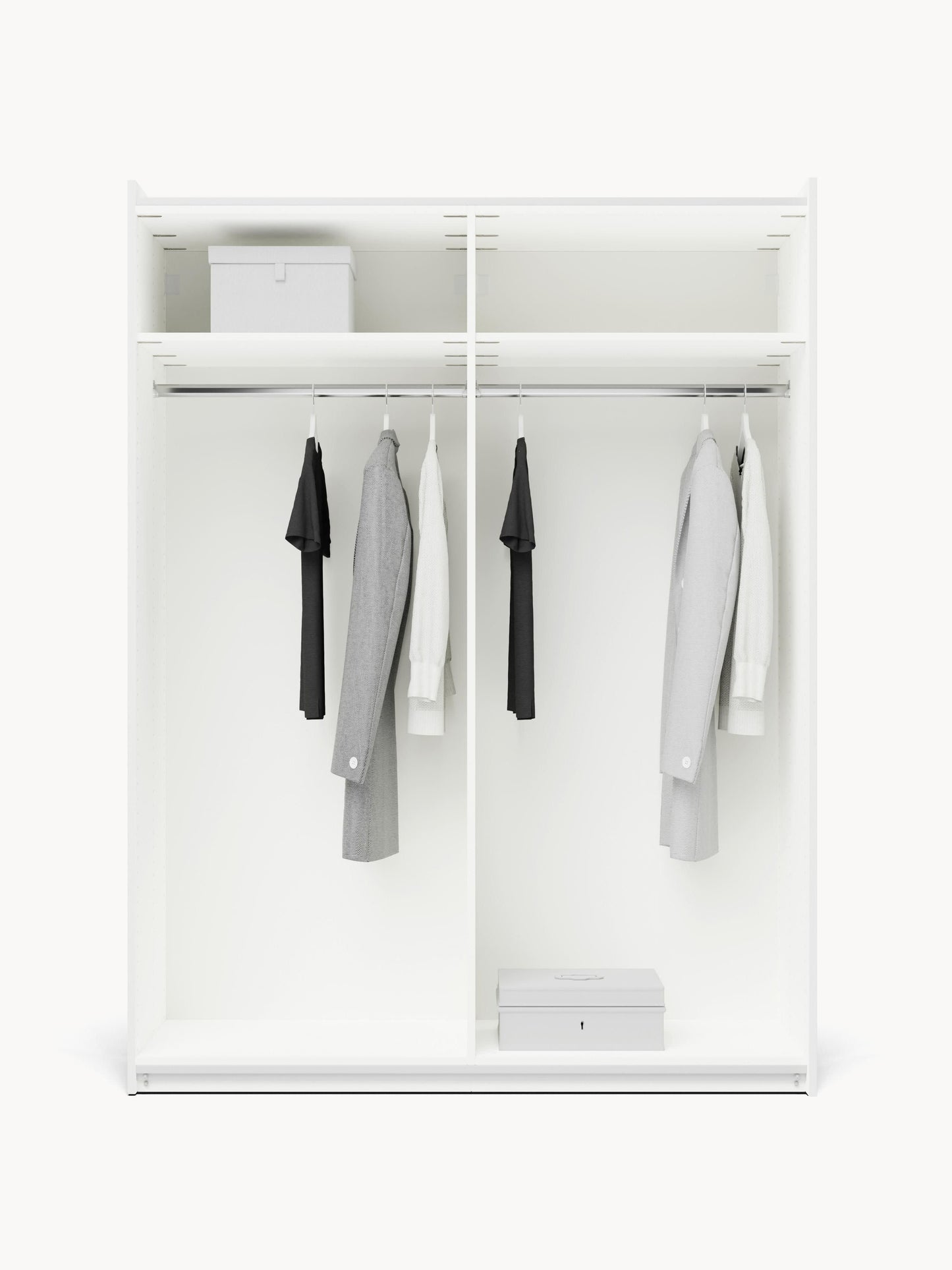 Charlissa Modular Sliding-Door Wardrobe, 150 cm Wide, in Various Sizes