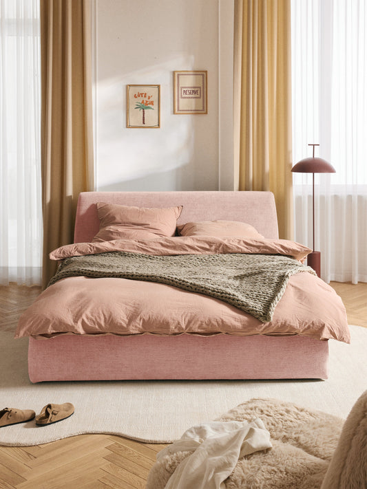 Clonvera Upholstered Bed with Storage