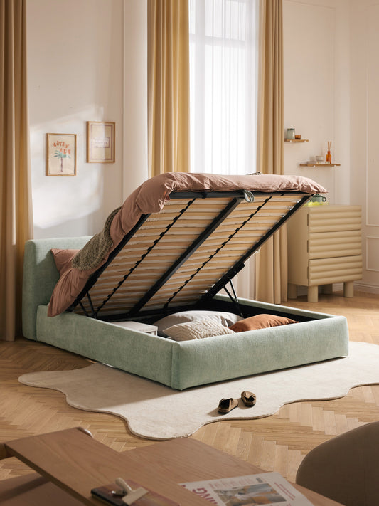 Clonvera Upholstered Bed with Storage