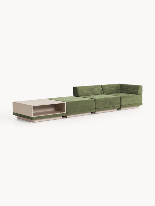Colendo Modular Sofa (4-Seater) with Coffee Table & Ottoman