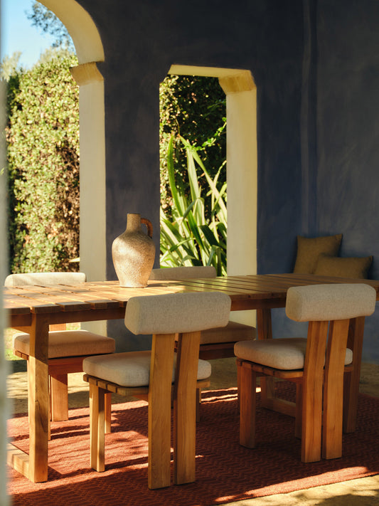 Eikenda Teak Wood Garden Table, 229 x 100 cm