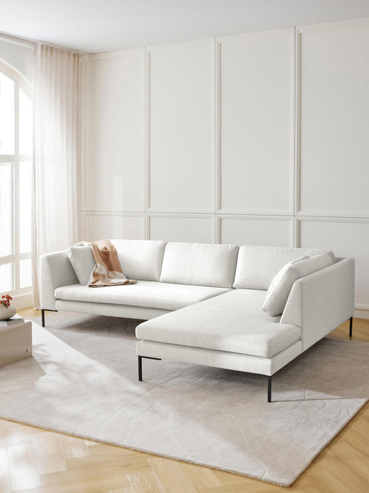 Emmaline Corner Sofa with Metal Legs