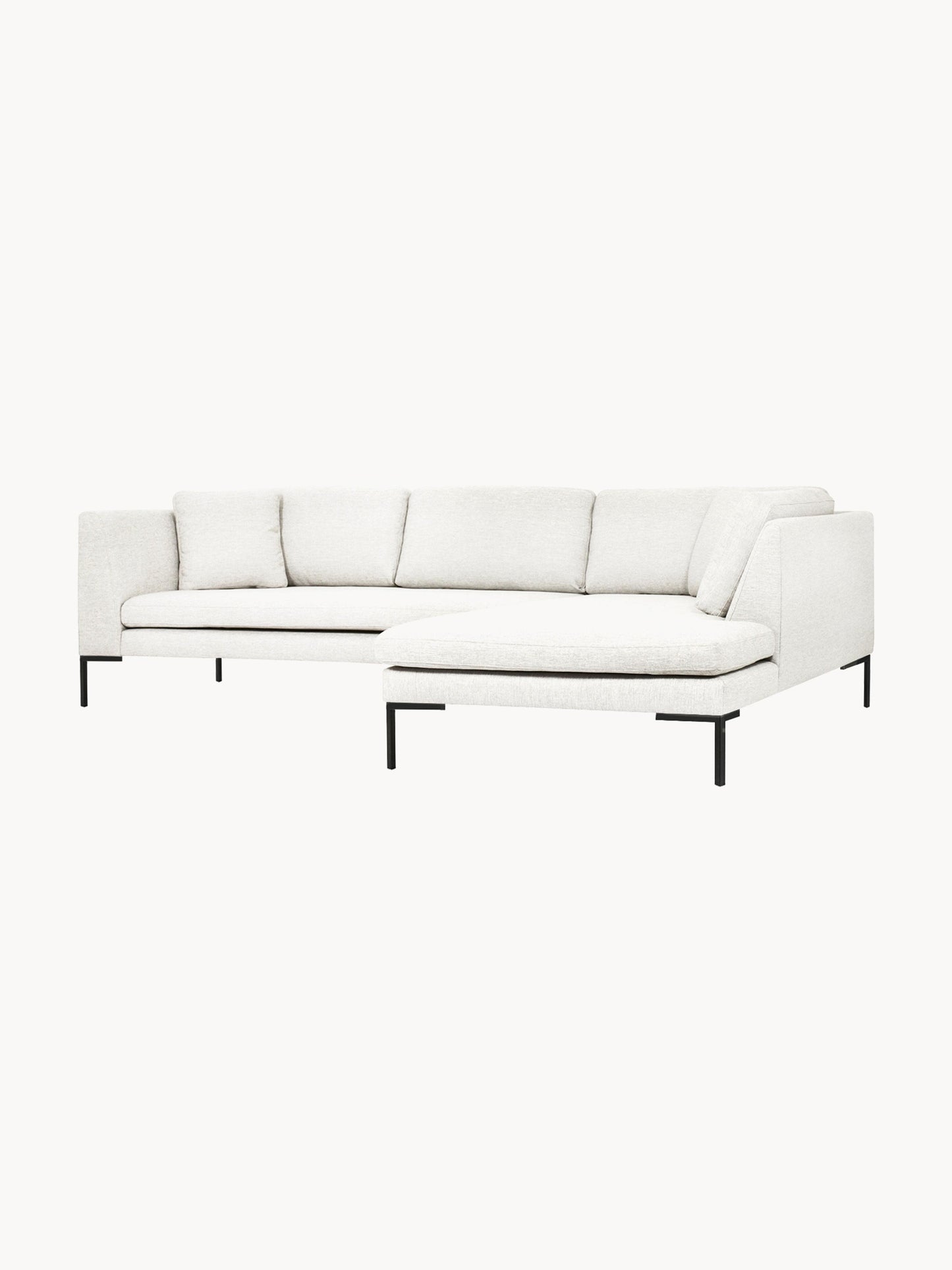 Emmaline Corner Sofa with Metal Legs