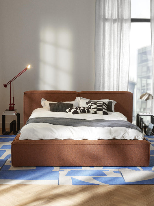 Lenmoor Bouclé Upholstered Bed with Storage