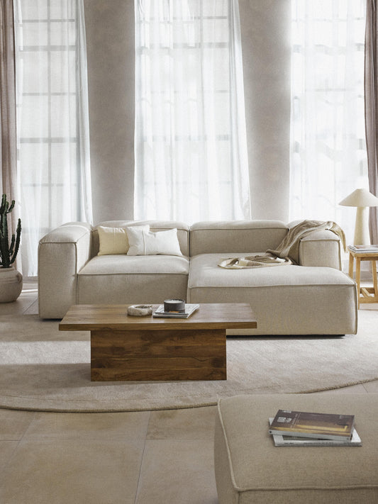 Lenmoor Modular Corner Sofa (2-Seater) in Linen Blend