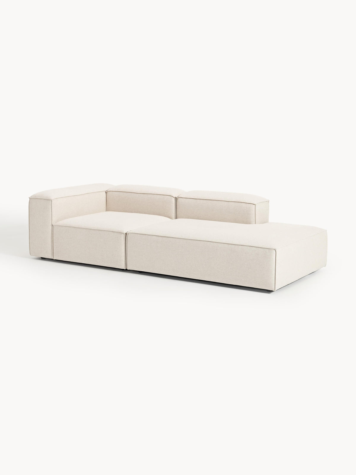 Lenmoor Modular Linen Blend Ottoman