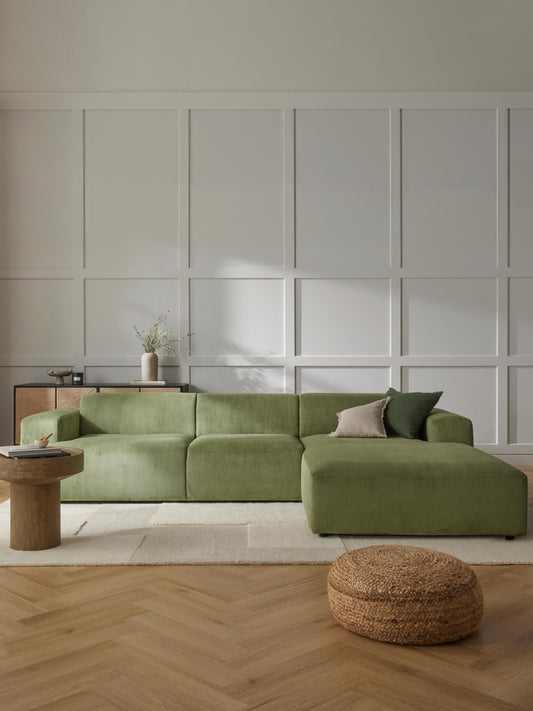 Melvara Corduroy Corner Sofa (4-Seater)