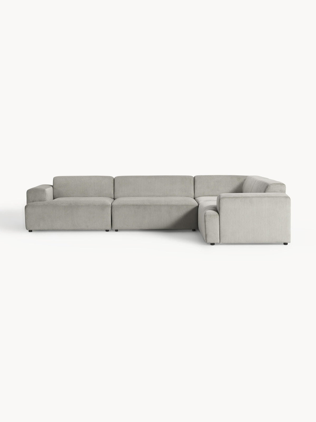 Melvara Large Corduroy Corner Sofa (4-Seater)