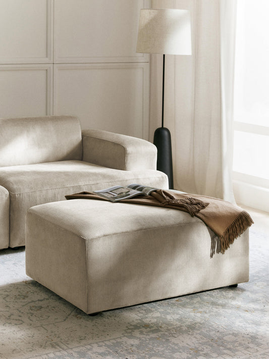Melvara Stool in Corduroy, W 99 x D 72 cm