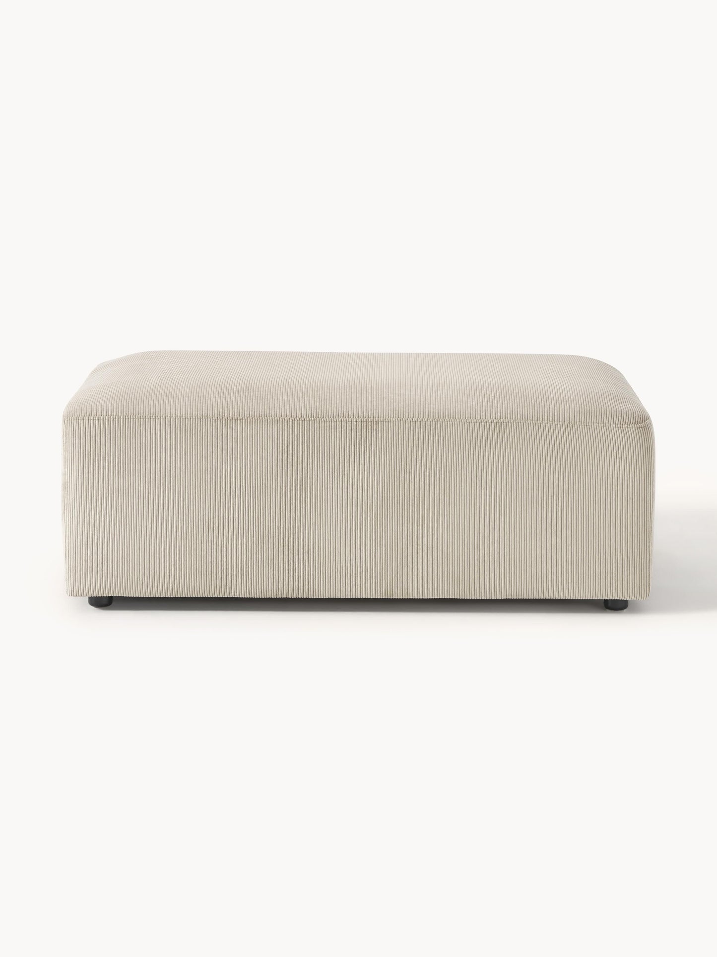 Melvara XL Corduroy Ottoman, W 116 x D 72 cm