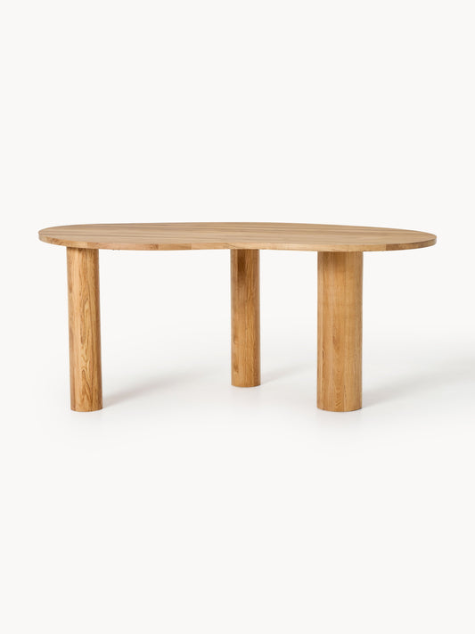Narvento Dining Table in Oak with Organic Shape, in Various Sizes
