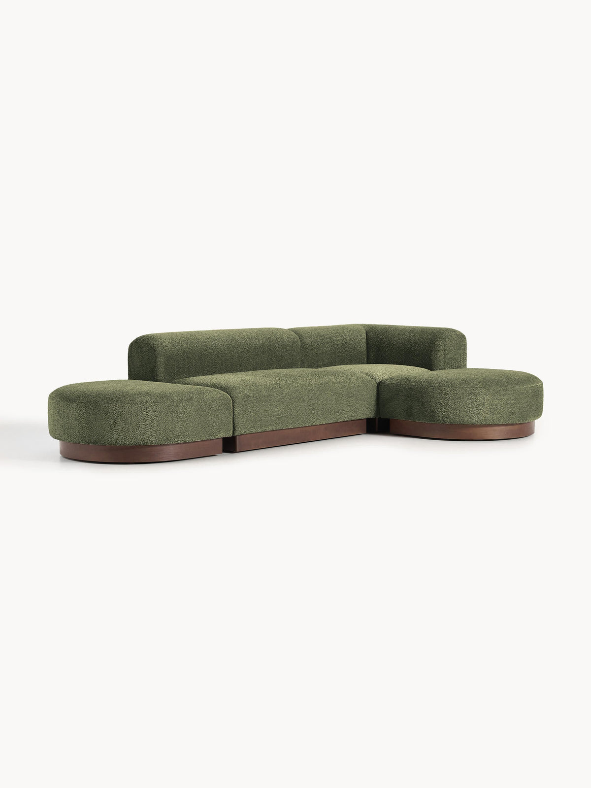 Natessia Modular Teddy Bouclé Corner Sofa