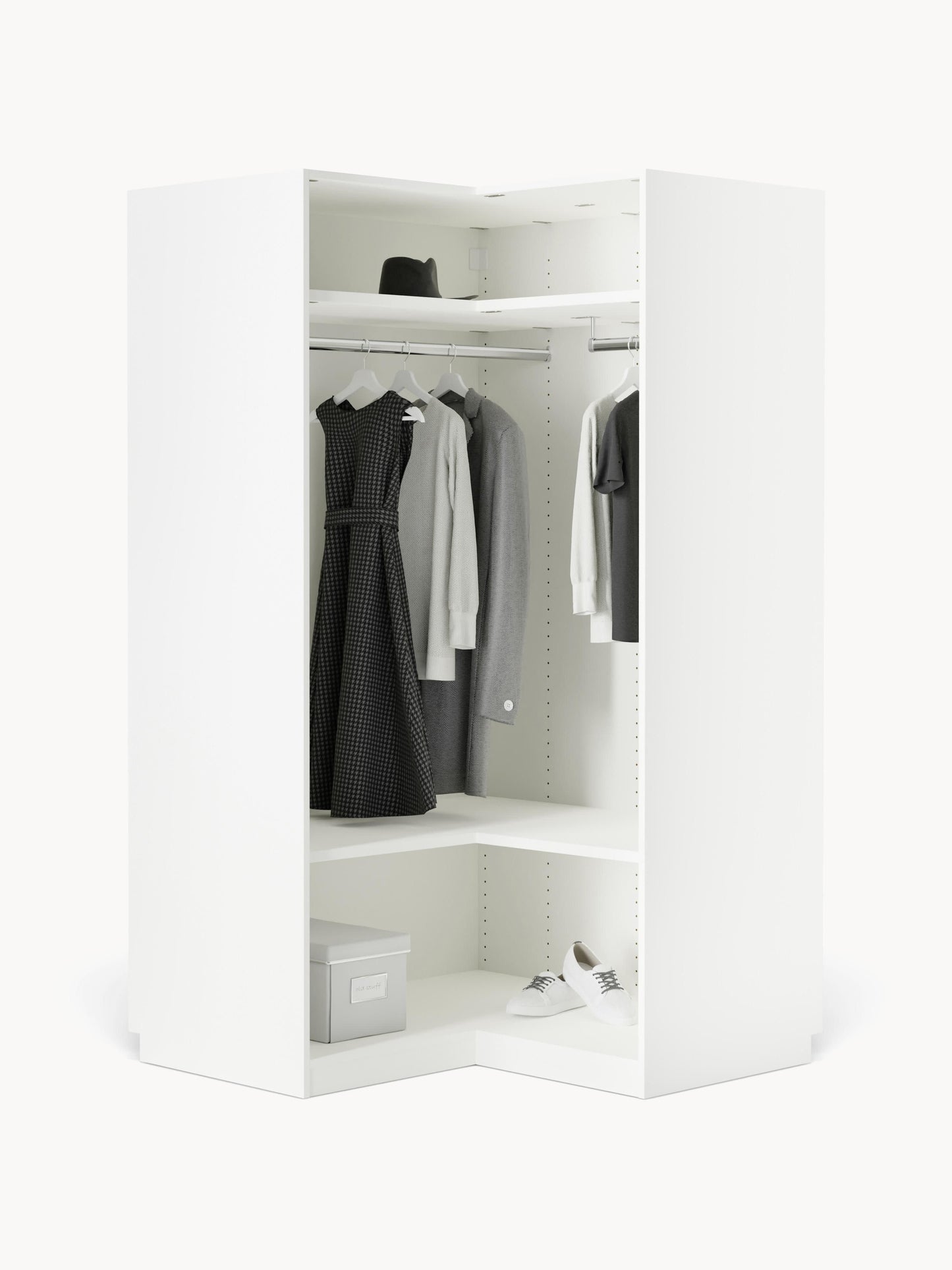 Simelda Modular Corner Wardrobe, 115 cm Wide