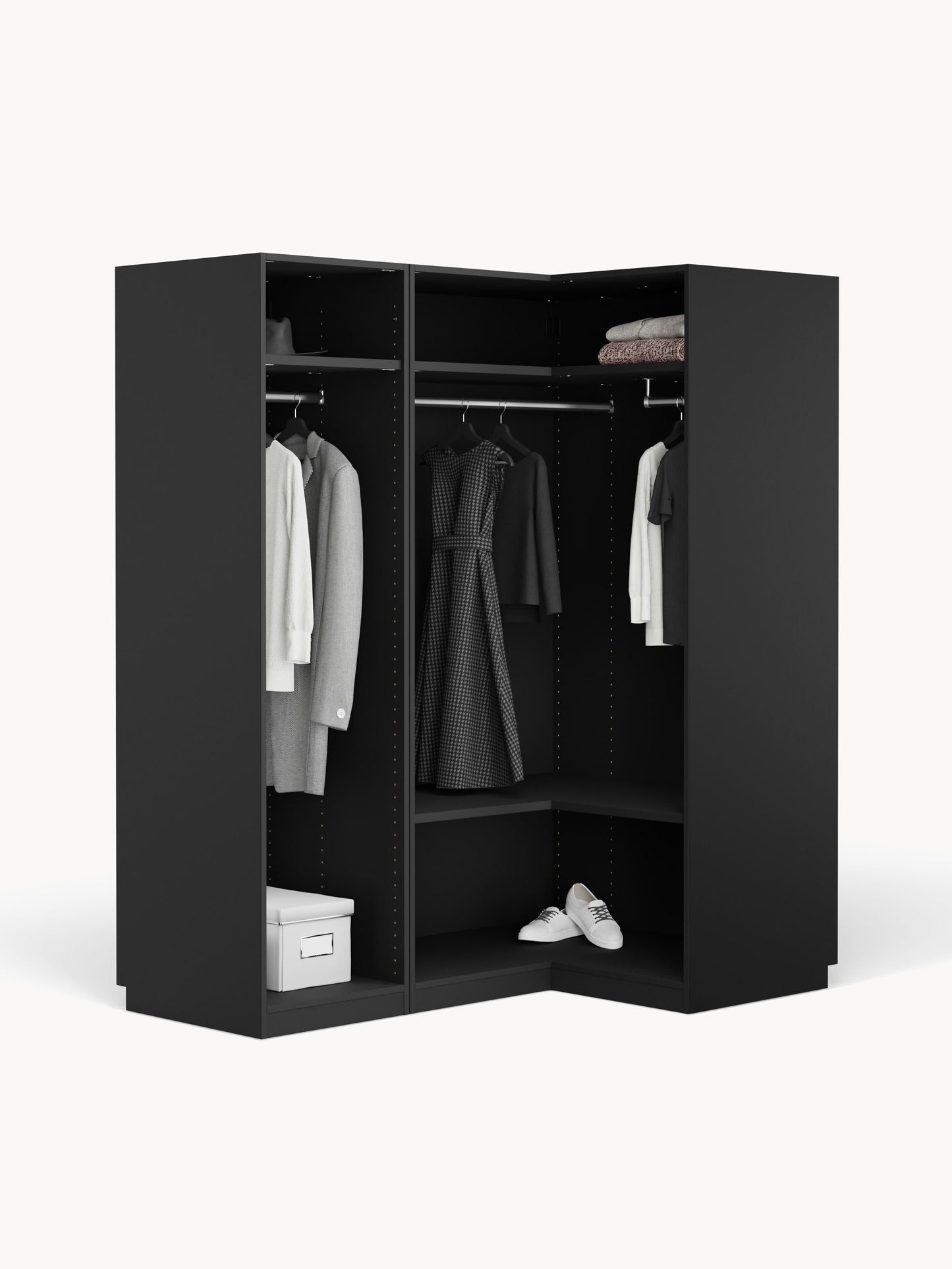 Simelda Modular Corner Wardrobe, 165 cm Wide, in Various Sizes