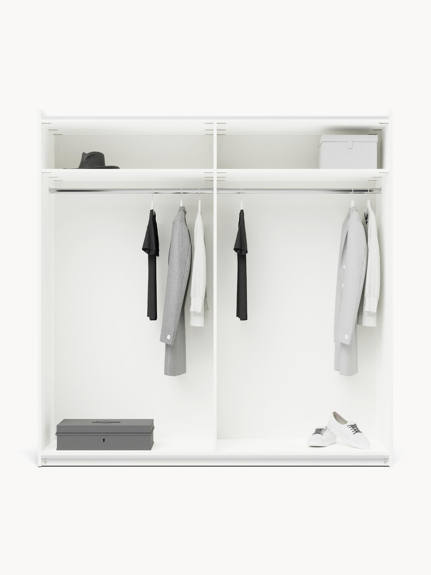 Simelda Modular Sliding-Door Wardrobe, 200 cm Wide, in Various Sizes