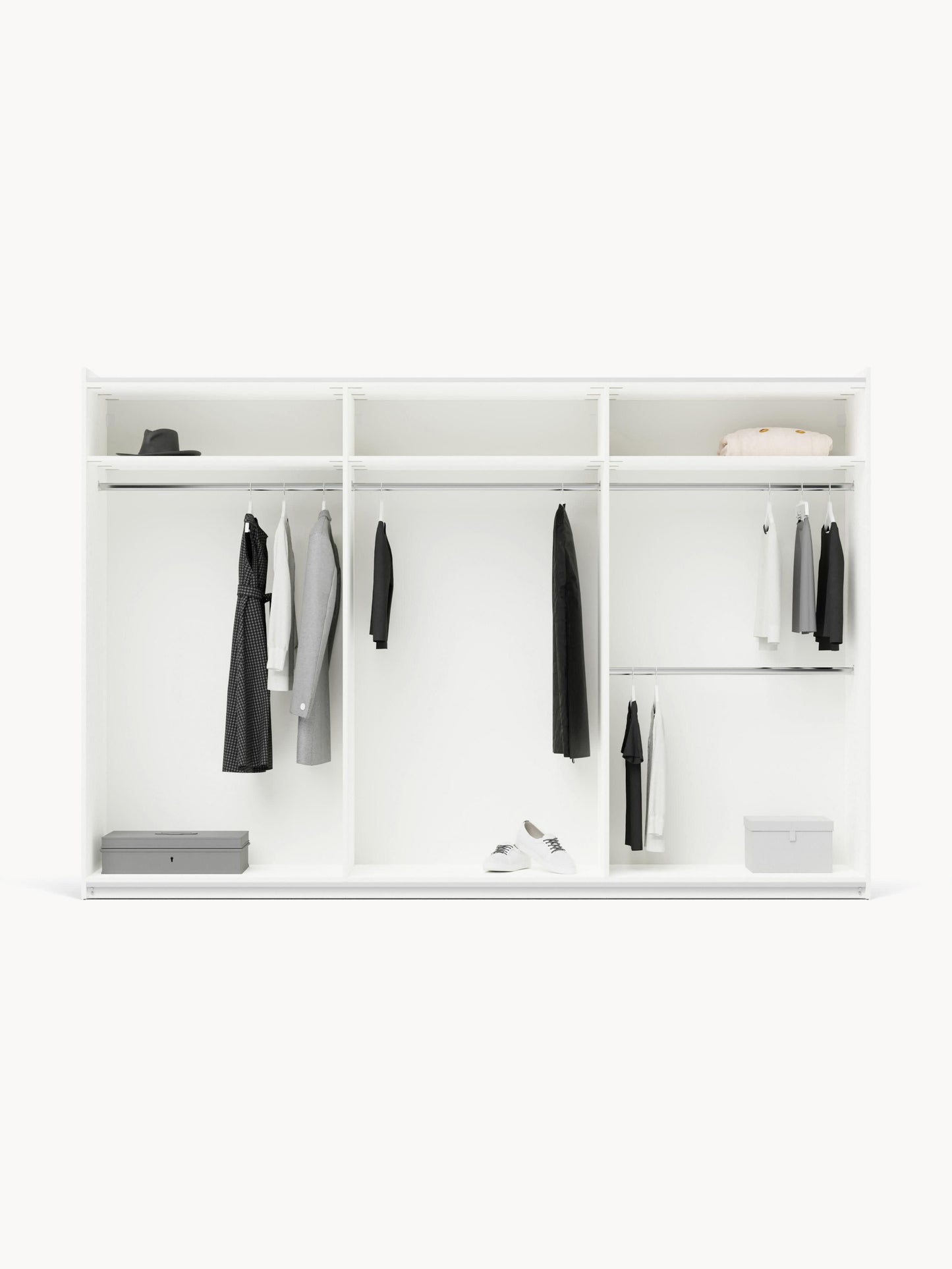Simelda Modular Sliding-Door Wardrobe, 300 cm Wide, in Various Sizes