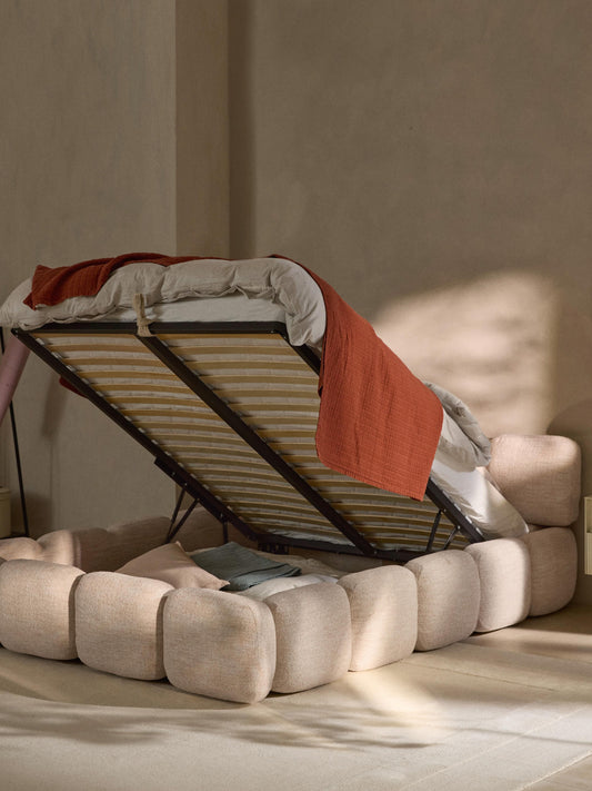 Taliska Upholstered Bouclé Bed with Storage