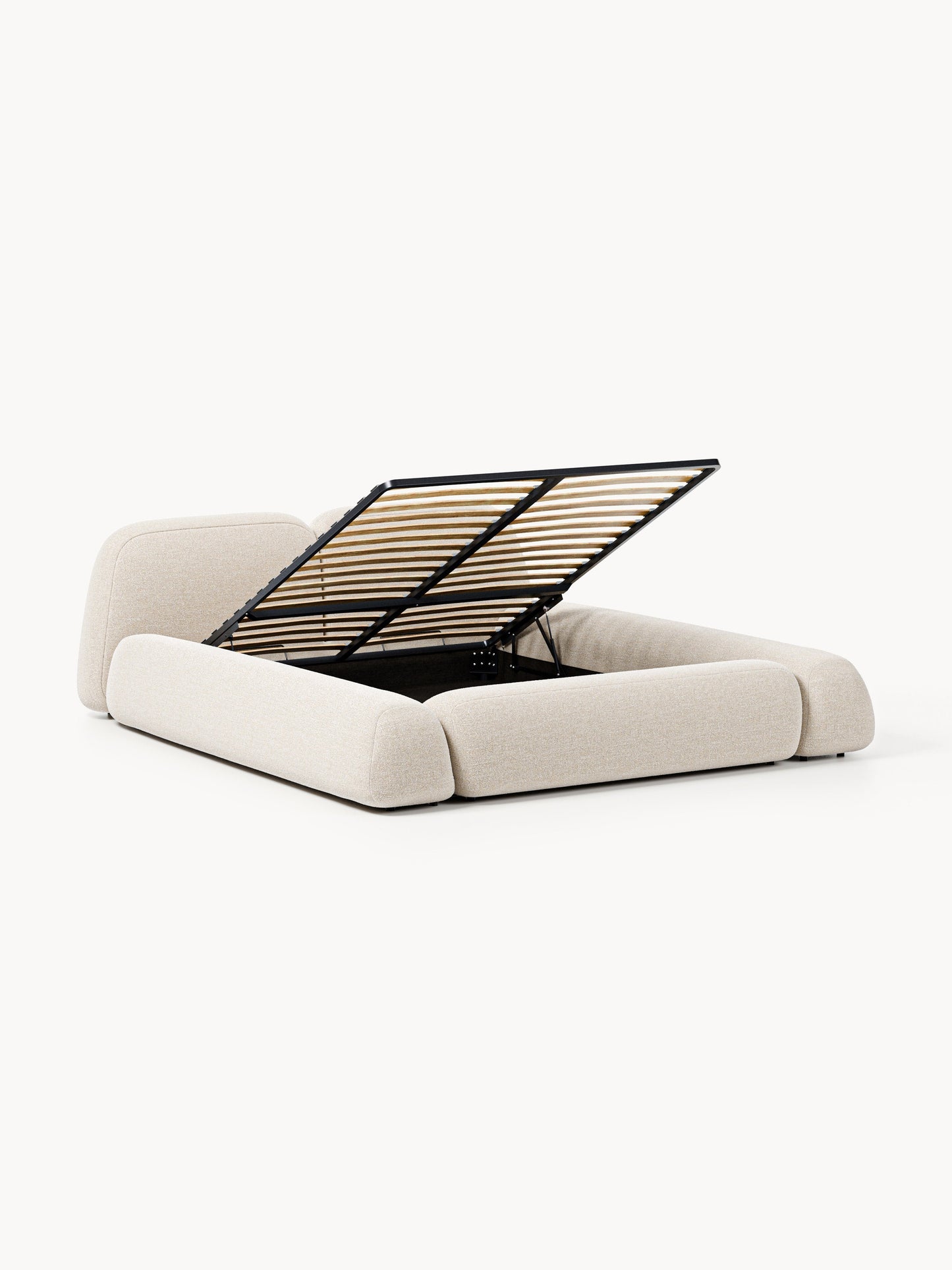Wolnera Bouclé Upholstered Bed with Storage