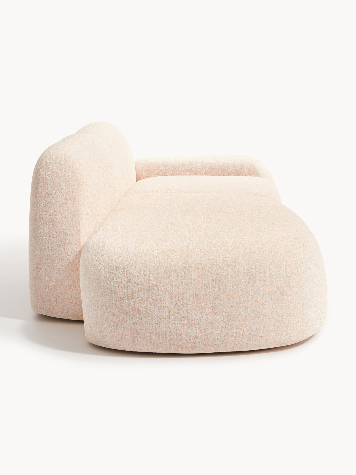 Wolnera Modular Bouclé Chaise (3-Seater)