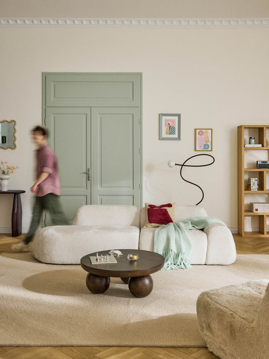 Wolnera Modular Teddy Bouclé Chaise (3-Seater)