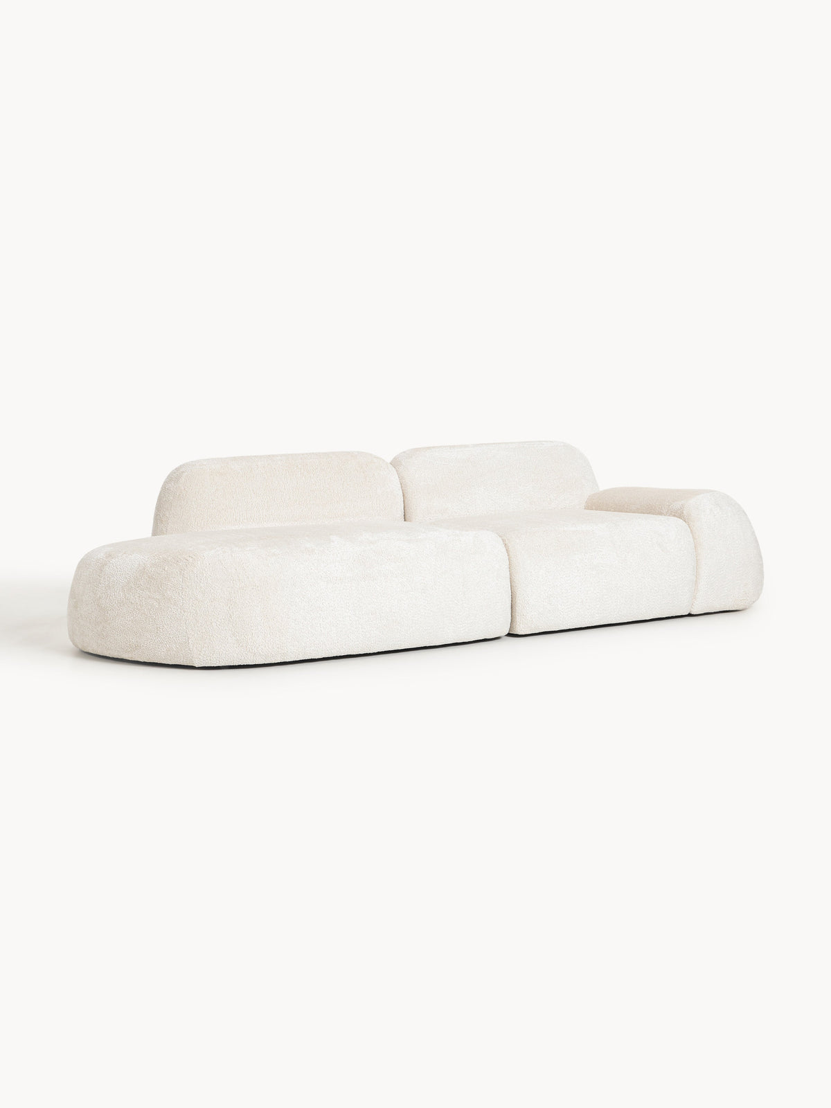 Wolnera Modular Teddy Bouclé Chaise (3-Seater)