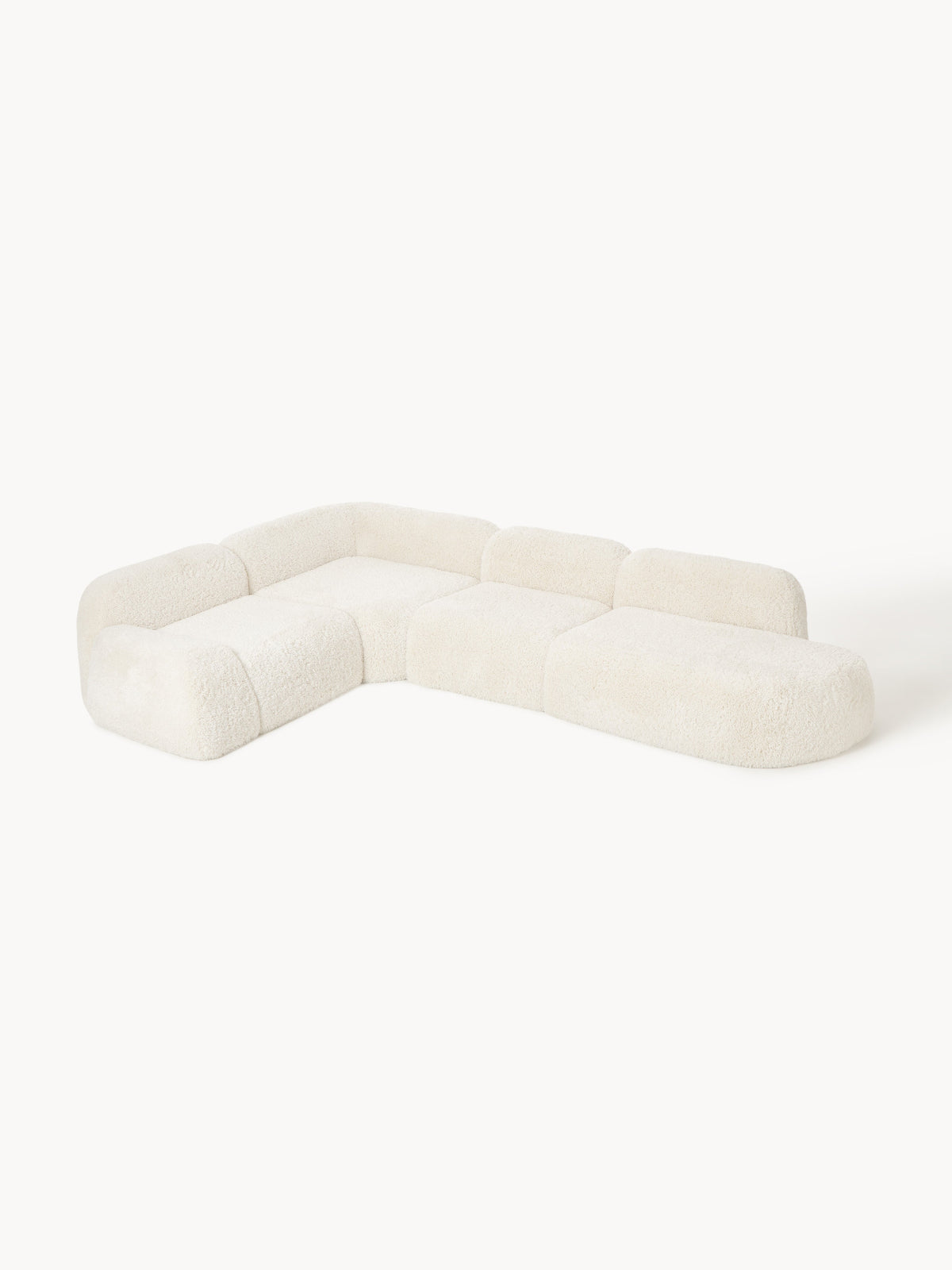 Wolnera Modular XL Teddy Corner Sofa with Chaise Longue