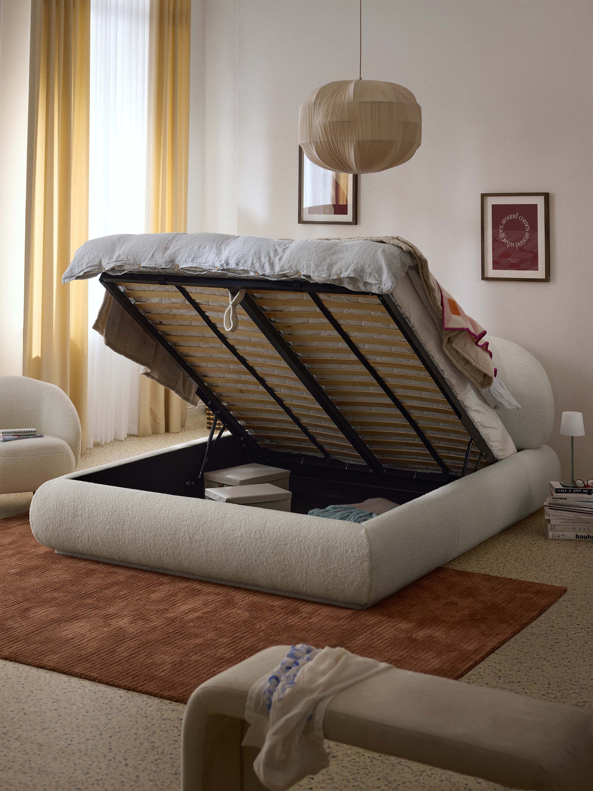 Alborea Teddy Upholstered Bed with Storage