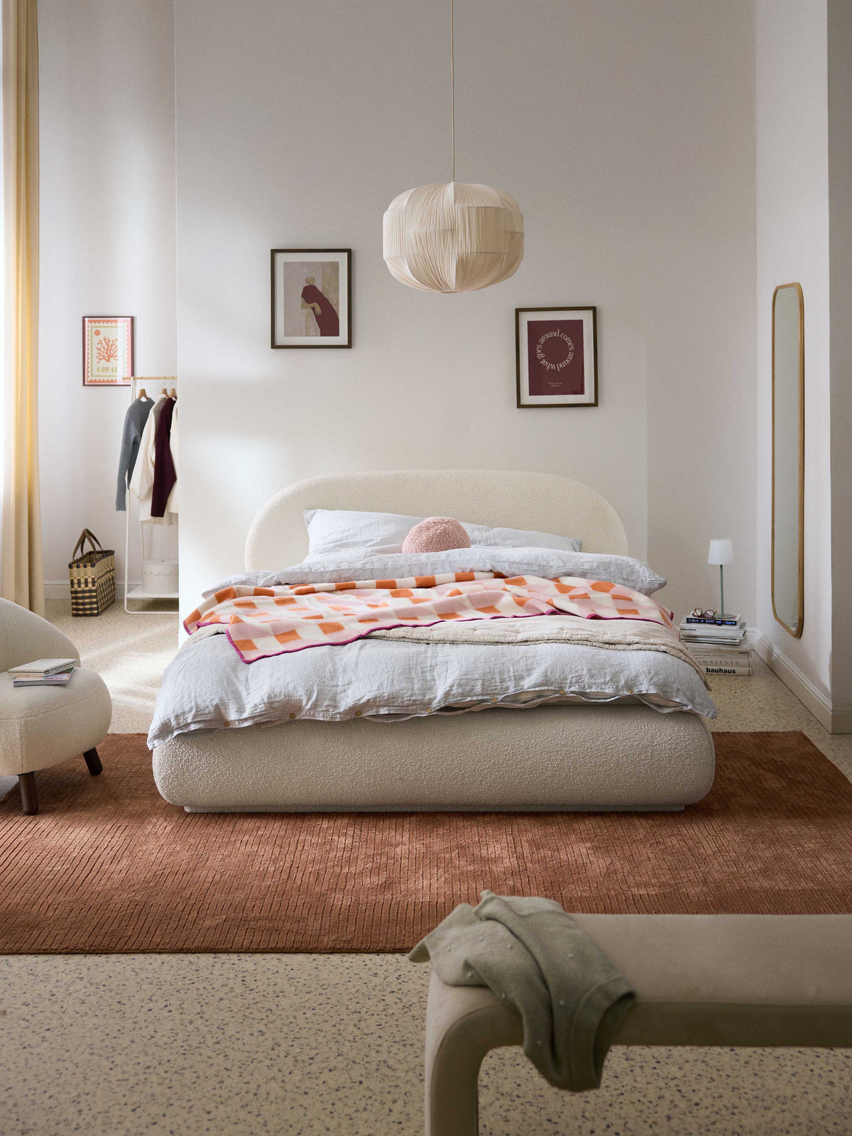 Alborea Upholstered Bouclé Bed