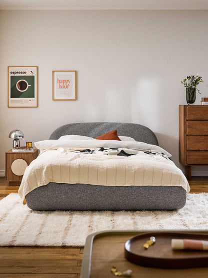 Alborea Upholstered Bouclé Bed