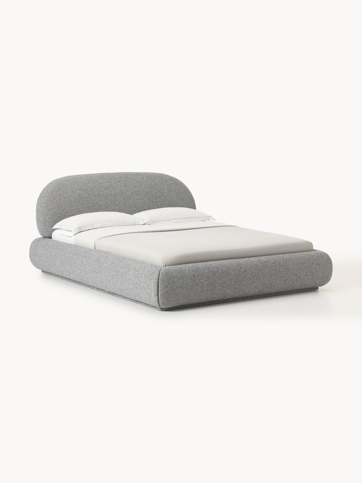 Alborea Upholstered Bouclé Bed with Storage