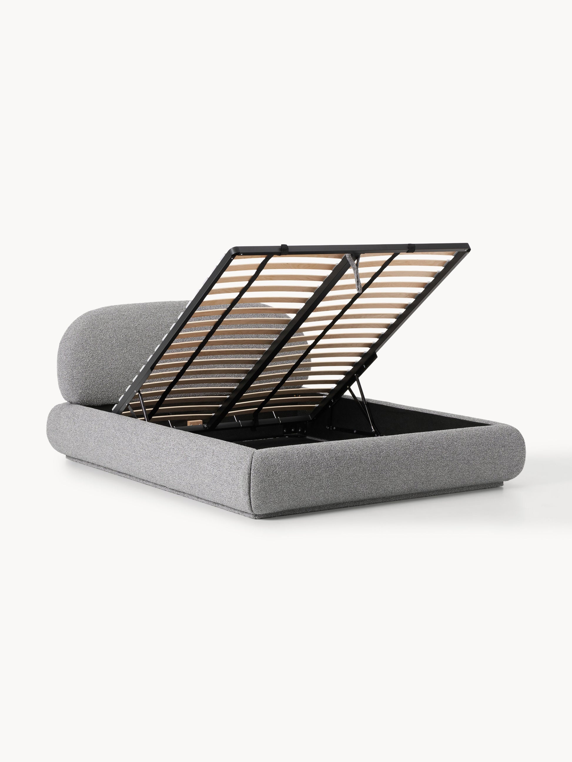 Alborea Upholstered Bouclé Bed with Storage
