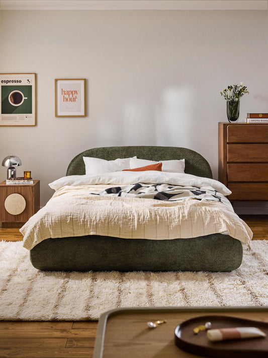 Alborea Upholstered Teddy Bouclé Bed