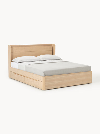 Alvendo Wooden Bed with Drawers