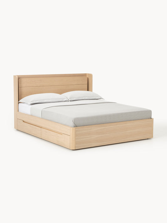 Alvendo Wooden Bed with Drawers