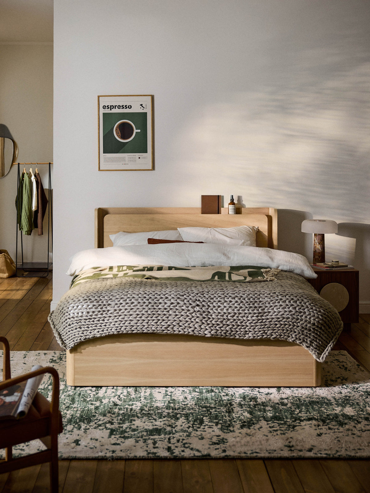 Alvendo Wooden Bed with Drawers
