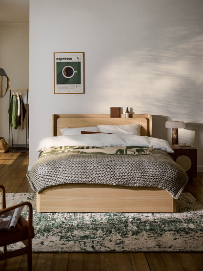 Alvendo Wooden Bed with Drawers