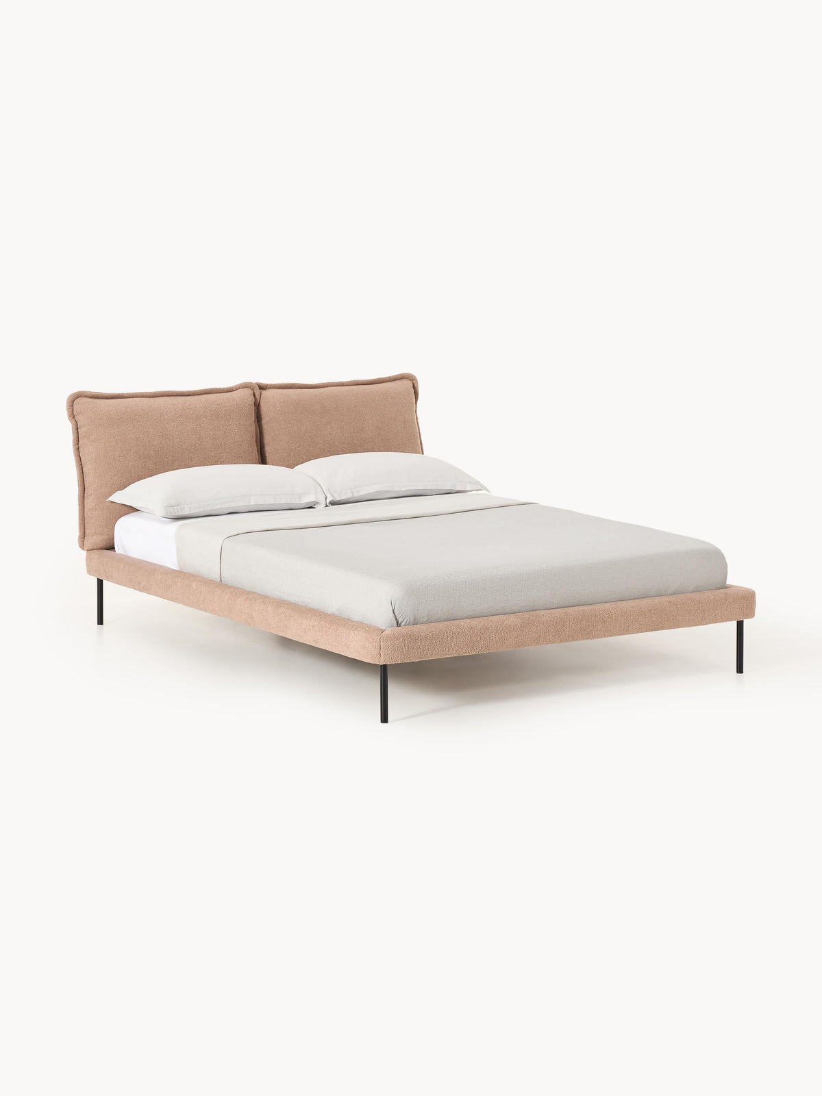 Ameliska Upholstered Teddy Bouclé Bed