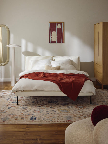 Ameliska Upholstered Teddy Bouclé Bed