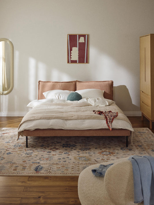 Ameliska Upholstered Teddy Bouclé Bed