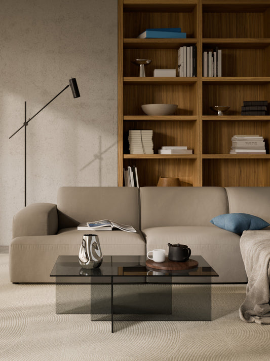 Anouska Glass Coffee Table, W 102 cm